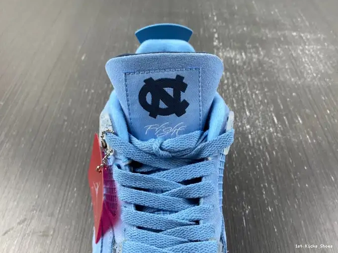 1st Kicks Shoes Jordan UNC Retro 4 (PE) HO12MNJDLS247 0603